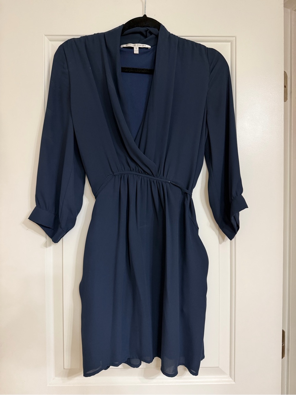 Collective Concepts Women's Navy Wrap-Style Dress